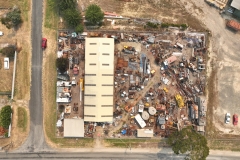 Aerial record of the scrap metal at the property