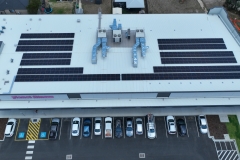 A brand new solar installation at a commercial site