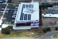 A brand new solar installation at a commercial site